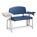 Clinton Extra-Wide, Blood Chair w/ Padded Flip Arm & Drawer, Warm Gray 66002-3WG